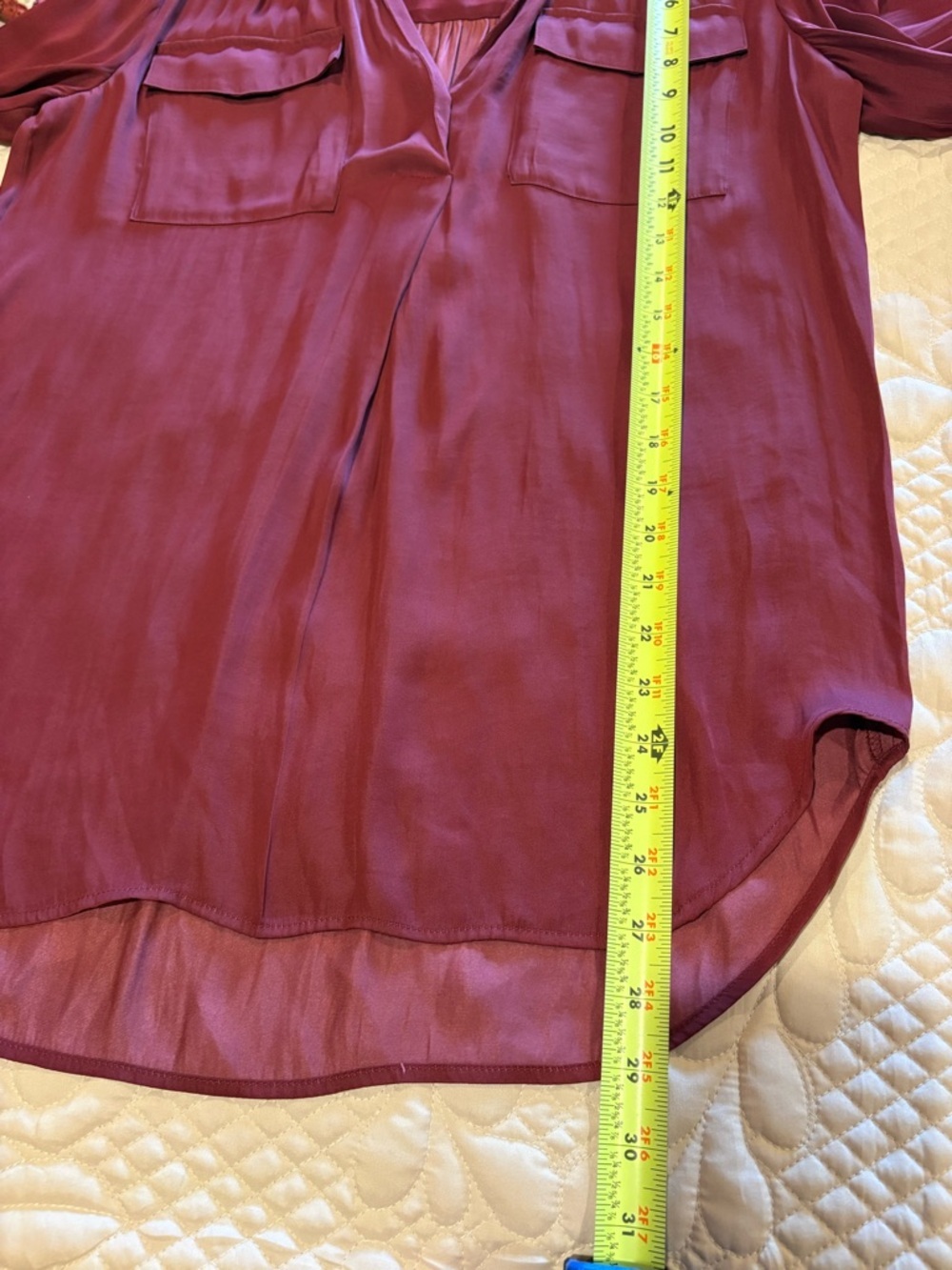 Ann Taylor Women's Soft Drapey Camp Shirt Blouse Moroccan Red size S - Picture 8 of 10